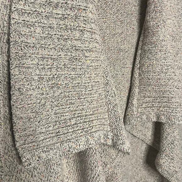 CABI 900 Oatmeal Confetti Knit Chunky Longline Open Front Cardigan Sweater XS - Picture 6 of 7